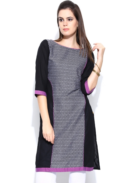 

Aurelia Women Black & Grey Kurta