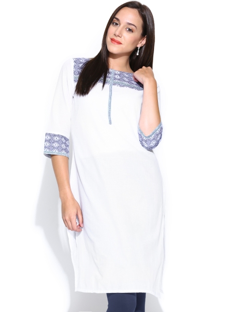 

Aurelia Women White Kurta