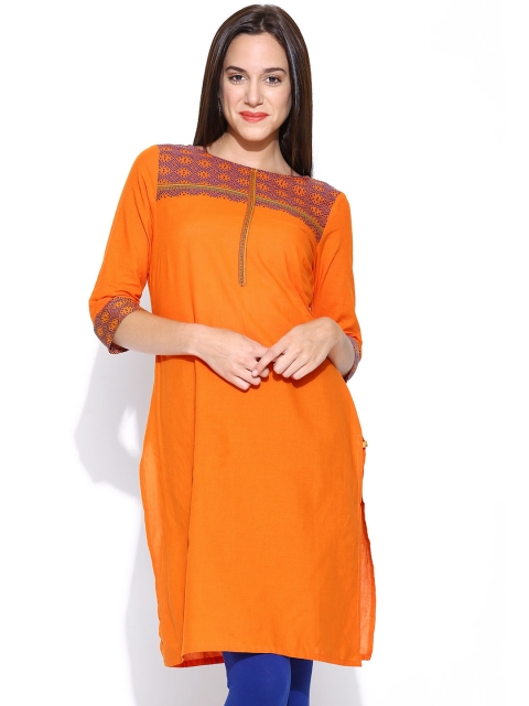 

Aurelia Women Orange Kurta