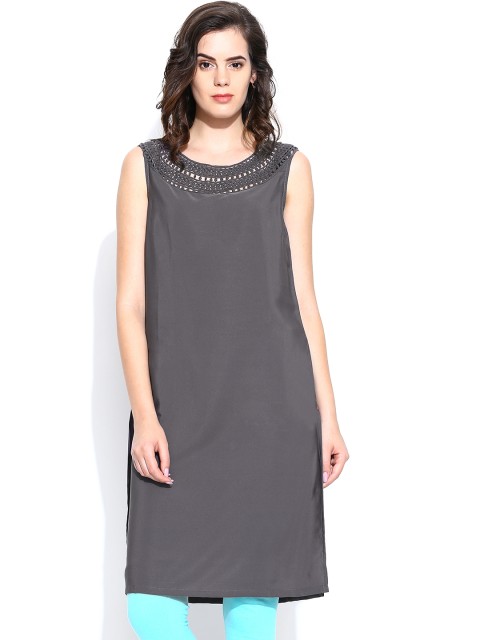 

W Women Taupe Kurta