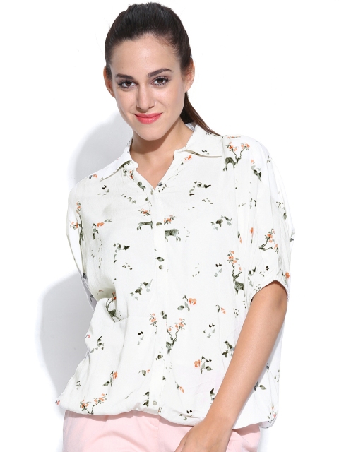 

W Women White Printed Shirt