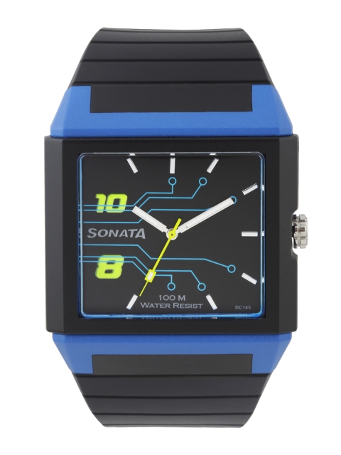 

Sonata Men Black Analogue Watch NF7988PP03J