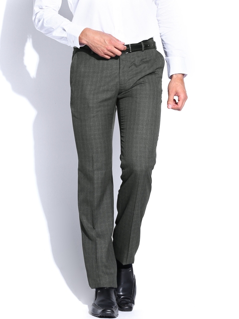 

Arrow New York Men Charcoal Grey Slim Fit Formal Trousers