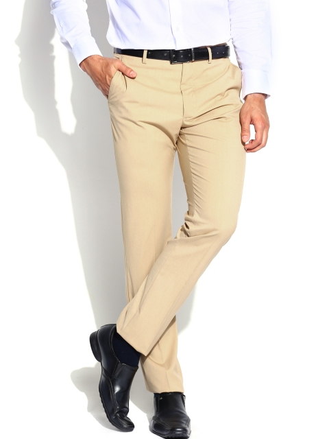 

Arrow New York Men Beige Tapered Fit Formal Trousers