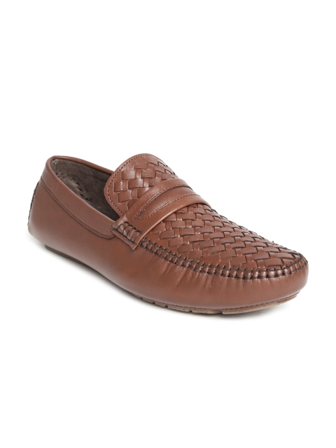 

San Frissco Men Brown Leather Loafers