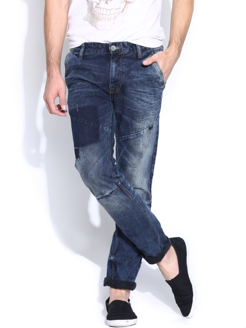 

United Colors of Benetton Men Navy Slim Fit Jeans, Navy blue