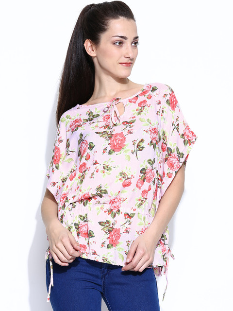 

Honey by Pantaloons Women Pink Printed Kaftan Top