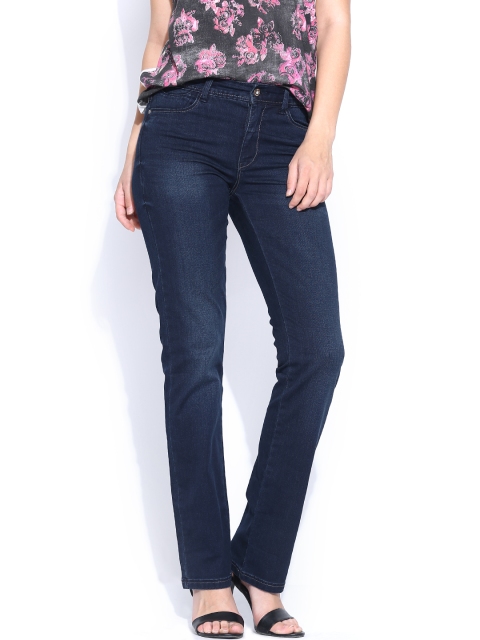 

ONLY Navy Washed Stretchable Jeans, Navy blue