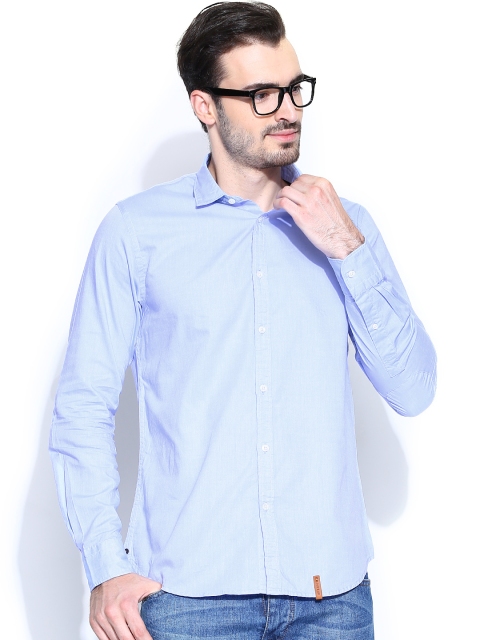 

Blackberrys Men Blue Trim Fit Casual Shirt