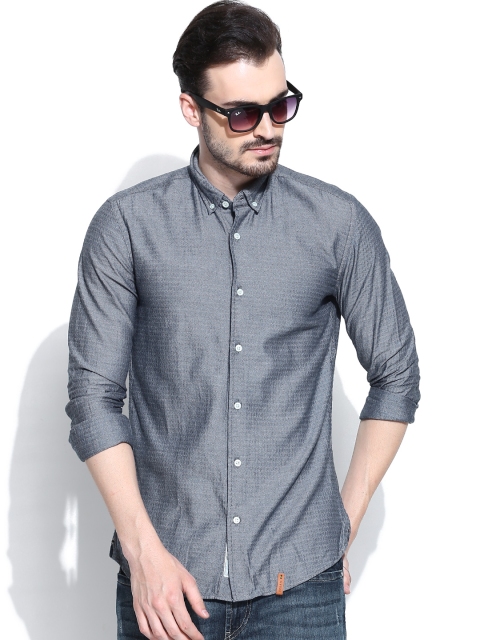 

Blackberrys Blue Trim Fit Casual Shirt