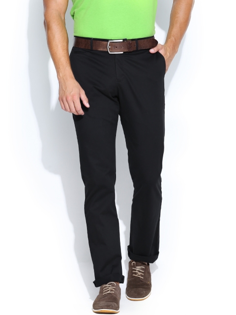 

Blackberrys Men Black Sharp Fit Casual Trousers