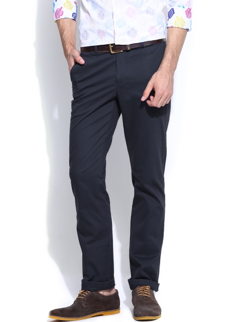 

Blackberrys Men Navy Semiformal Trousers, Navy blue
