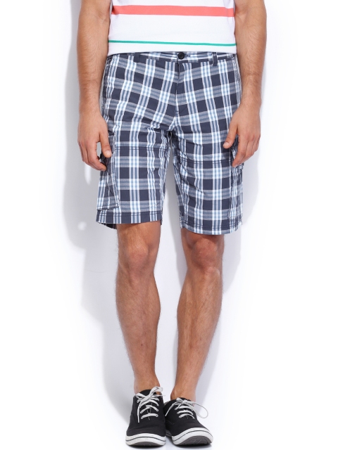 

U.S. Polo Assn. Blue & White Checked Cargo Shorts