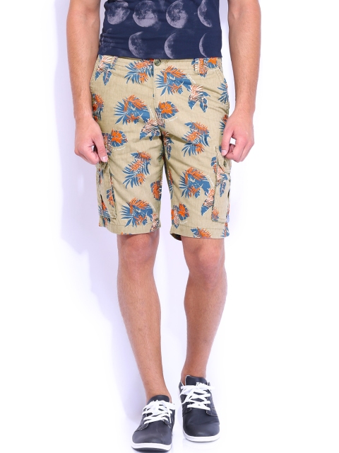 

U.S. Polo Assn. Khaki Printed Slim Fit Cargo Shorts