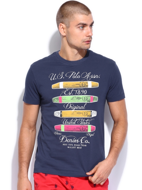 

U.S. Polo Assn. Denim Co. Blue Printed T-shirt