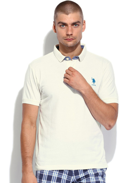 

U.S. Polo Assn. Cream-Coloured Polo T-shirt