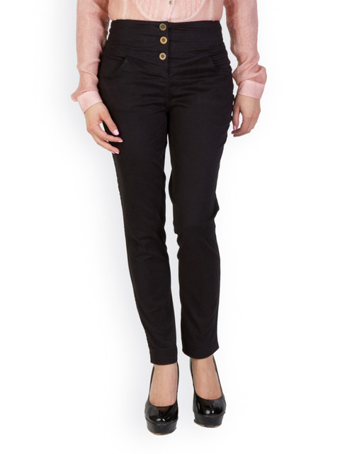 

Rider Republic Women Black Slim Fit Trousers