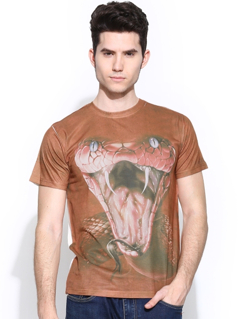 

Ushirts Rust Orange & Off-White Snake Print T-shirt