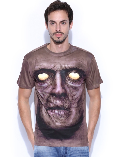 

Ushirts Brown Printed T-shirt