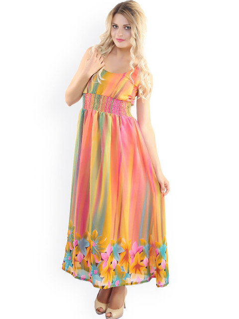 

Belle Fille Multicoloured Printed Maxi Dress, Multi