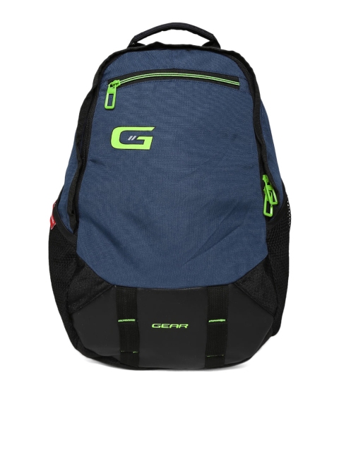 

Gear Unisex Blue & Black Backpack