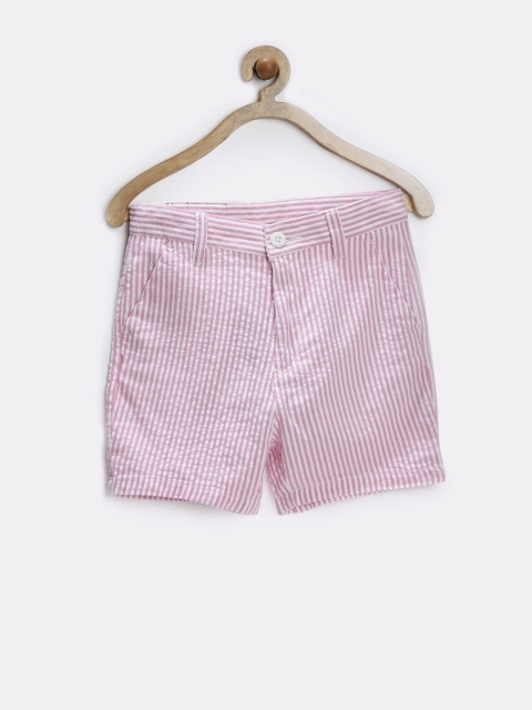 

Flying Machine Boys Pink & White Striped Shorts