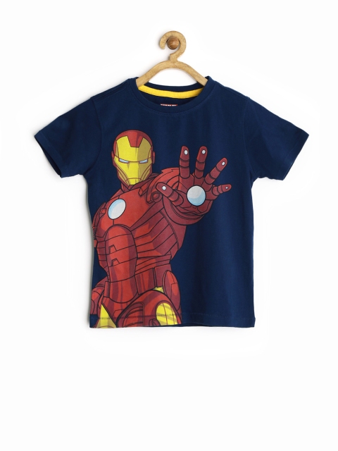 

Marvel Comics by Flying Machine Boys Navy Printed T-shirt, Navy blue