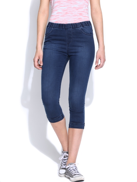 

Xpose Women Blue Denim Capris