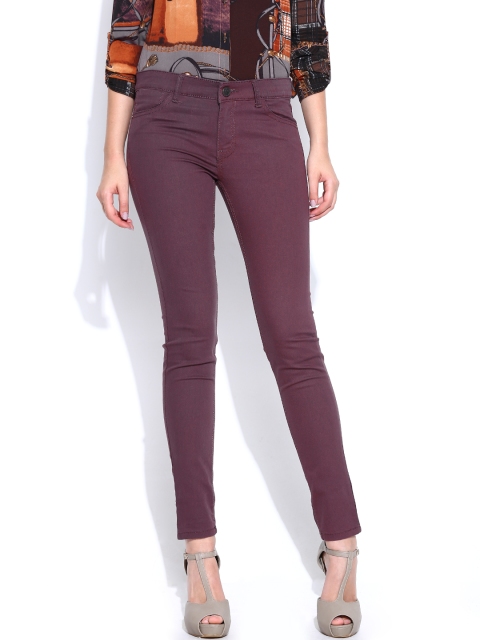 

Tokyo Talkies Women Burgundy Skinny Fit Jeans