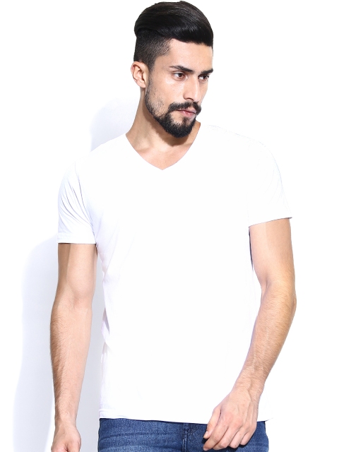 

Highlander Men White Pure Cotton T-shirt