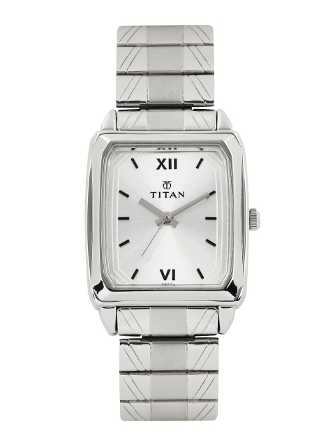 

Titan Men Silver-Toned Dial Watch NE1581SM01