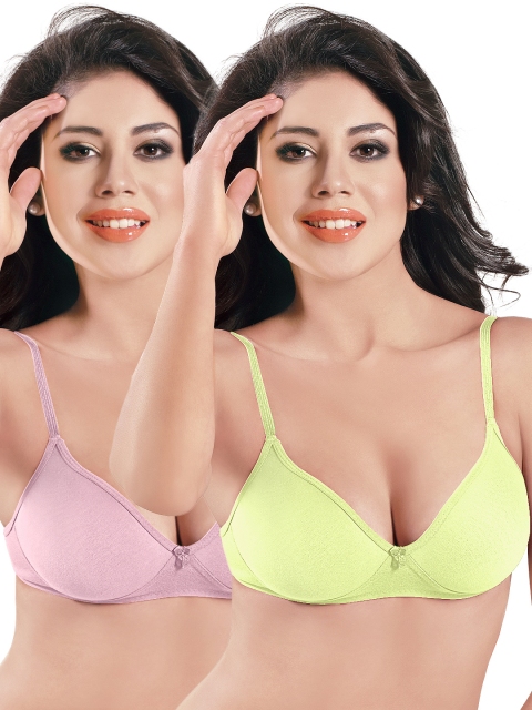 

Sonari Pack of 2 Bras, Lime green