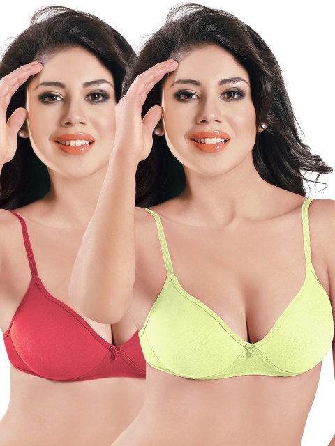 

Sonari Pack of 2 Bras, Lime green