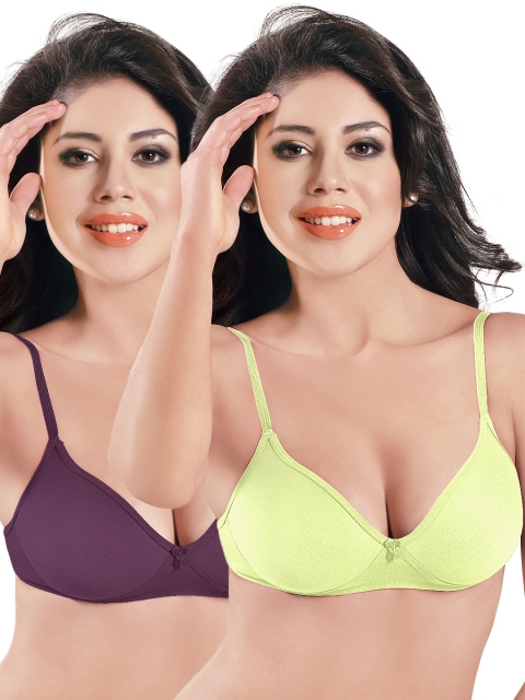 

Sonari Pack of 2 Bras, Lime green