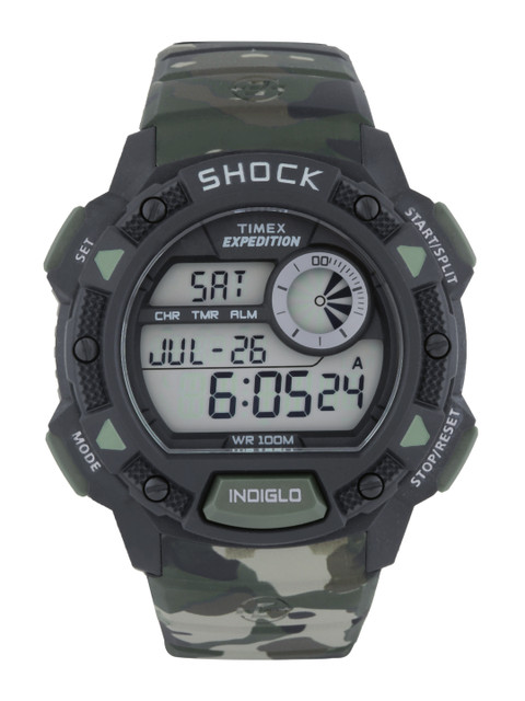 

Timex Expedition Men Green Camouflage Printed Digital Watch T49976