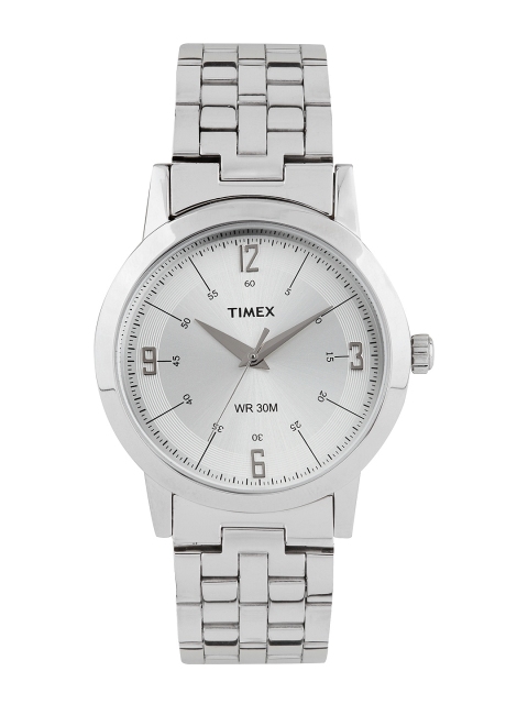 

Timex Men Silver-Toned Dial Watch TI000T10400