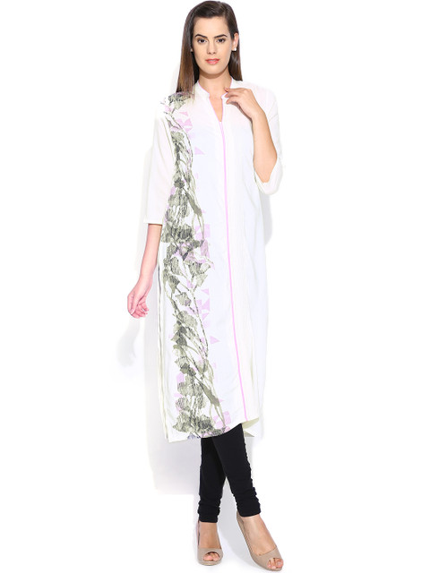 

W Women Off-White Printed Kurta