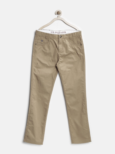 

U.S. Polo Assn. Kids Boys Khaki Slim Fit Chino Trousers