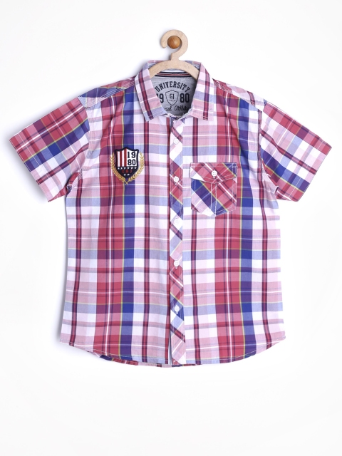 

Gini and Jony Boys Pink & Blue Checked Shirt