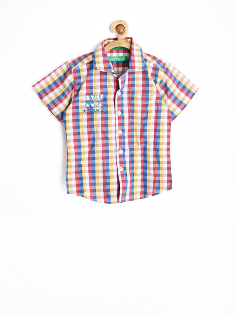 

Gini and Jony Boys Multicoloured Checked Shirt, Multi