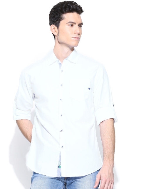 

The Indian Garage Co Men White Casual Shirt