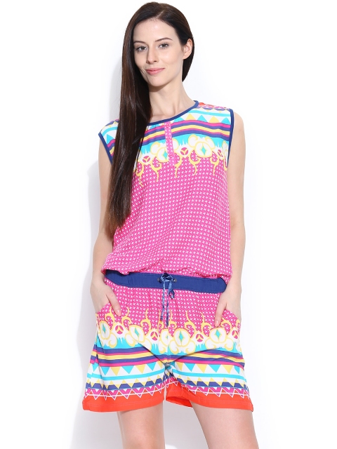 

SDL by Sweet Dreams Pink Printed Playsuit