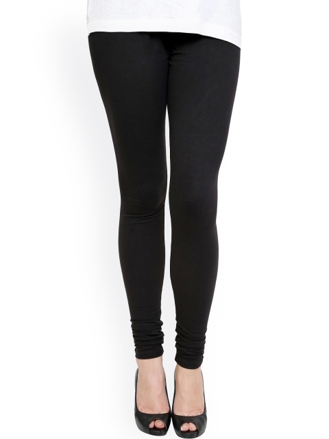 

Pannkh Women Black Churidar Leggings