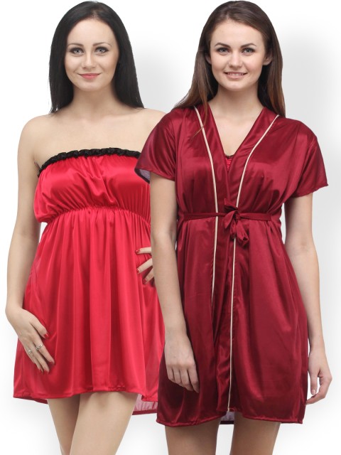 

Klamotten Pack of 2 Nightdresses N64-X93, Red