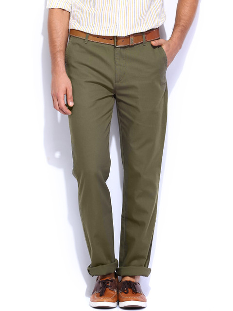 

U.S. Polo Assn. Olive Green Slim Tapered Fit Trousers
