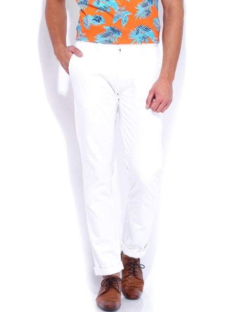 

U.S. Polo Assn. White Slim Fit Trousers