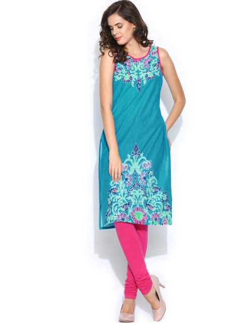 

Aurelia Women Blue Printed Kurta