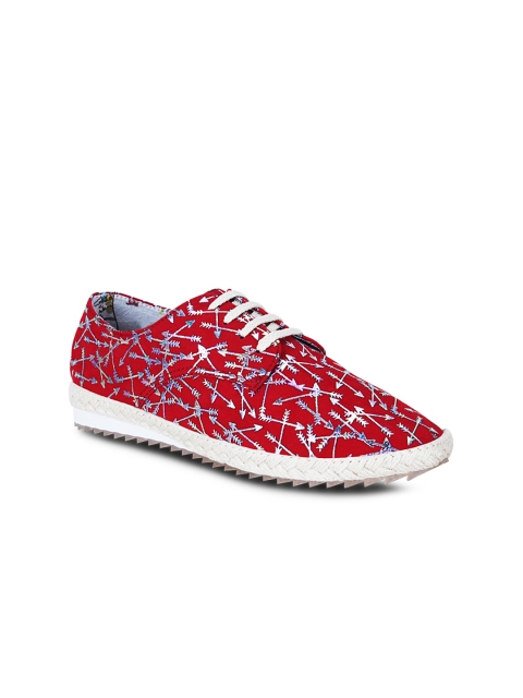 

Get Glamr Women Red Printed Casual Shoes