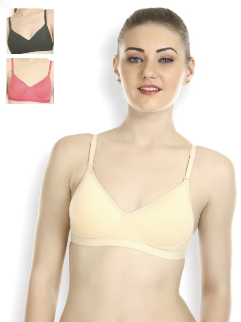 

Tweens Pack of 3 Full-Coverage T-shirt Bras TW-1313, Nude