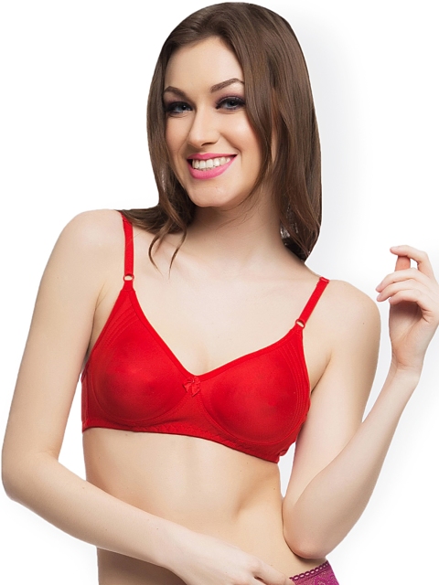 

Clovia Red T-shirt Bra BR0243P0432B